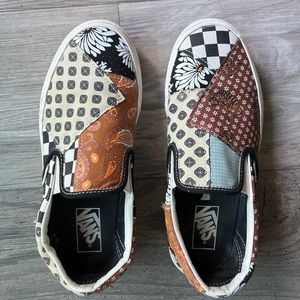Vans x Urban Outfitters Tiger Patchwork Slip On Shoes